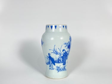 A Small 'Blue and White' Porcelain Vase, Late Ming