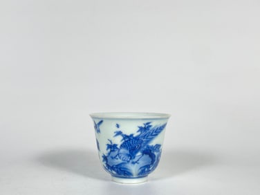 A Blue and White Wine Cup,Chenghua Mark