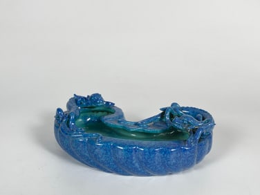 Chinese Robin's Egg-Glazed  ' Dargon' Brush Washer, 18th Century