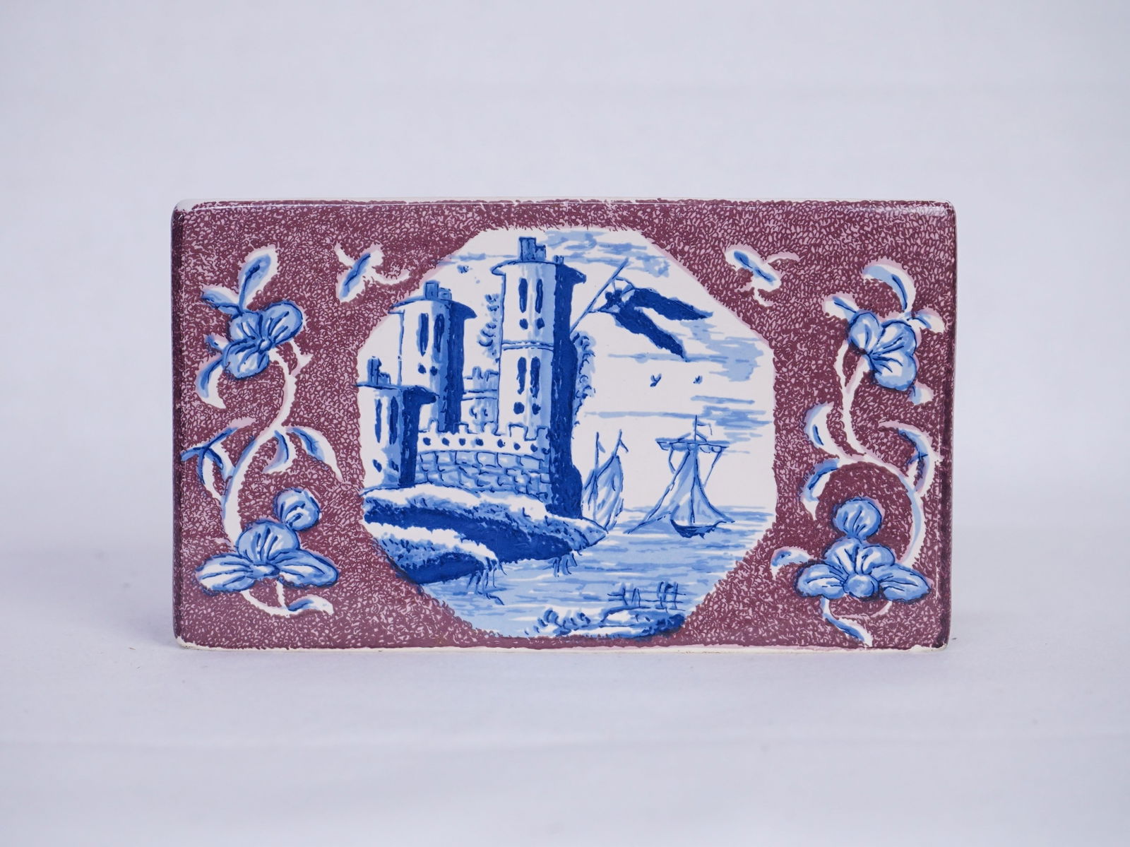 Vintage Delft Holland Ceramic Flower Frog Brick Tulip Vase (1 of 5)