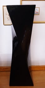 Vintage Black Resin Twist Pedestal