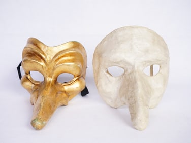 Lot of 2 Vintage Italian Style Masks
