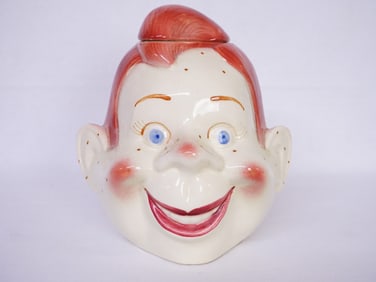 1950's Howdy Doody Pottery Cookie Jar with Lid