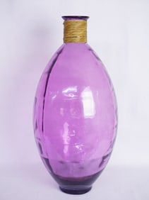 Large Vintage Purple Glass Art Vase