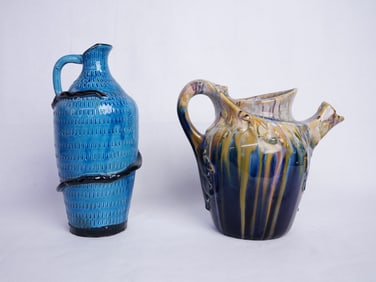 Lot of 2 European Art Nouveau Jugs