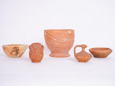 Group of 5 Terracotta Vessels