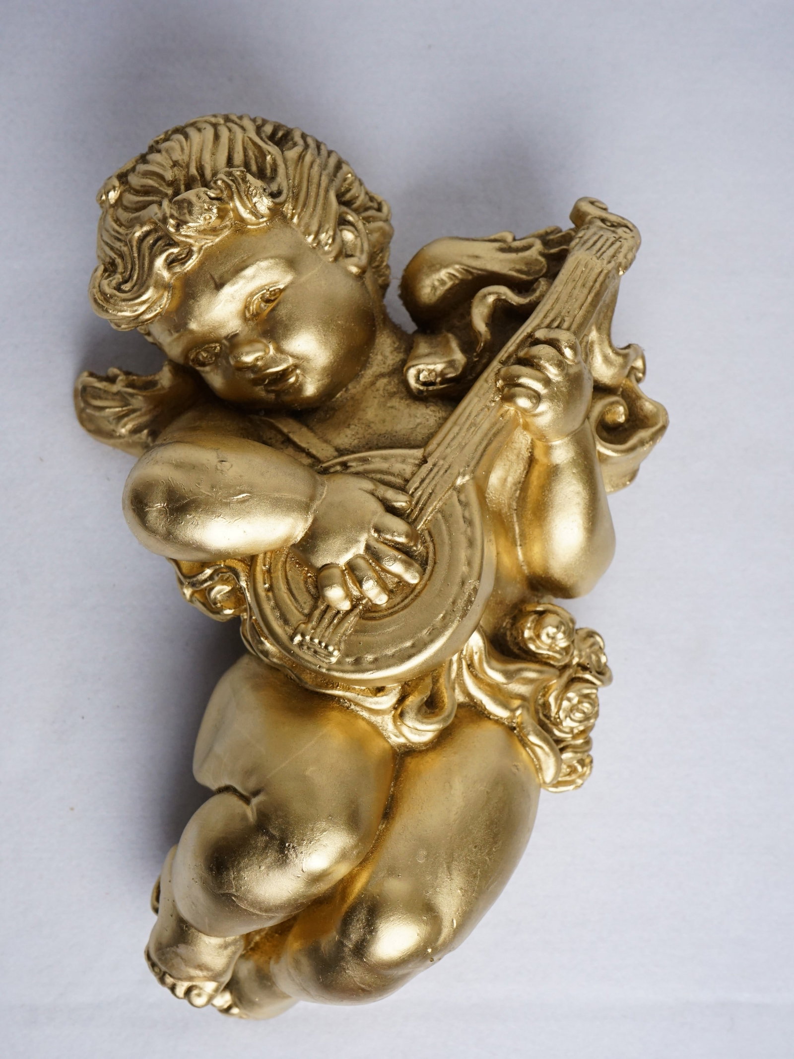 Vintage Gilt Plaster Cherub Wall Hanging Plaque: Approximate size: 10x7x3.5 in Shipping: We offer in-house shipping services for most small items. This means that we will take care of packing and shipping the items directly to you. For larger or spe