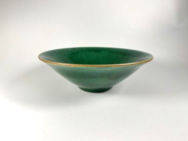 Chinese Crackle-Green-Glazed Bowl,Qing Dynasty