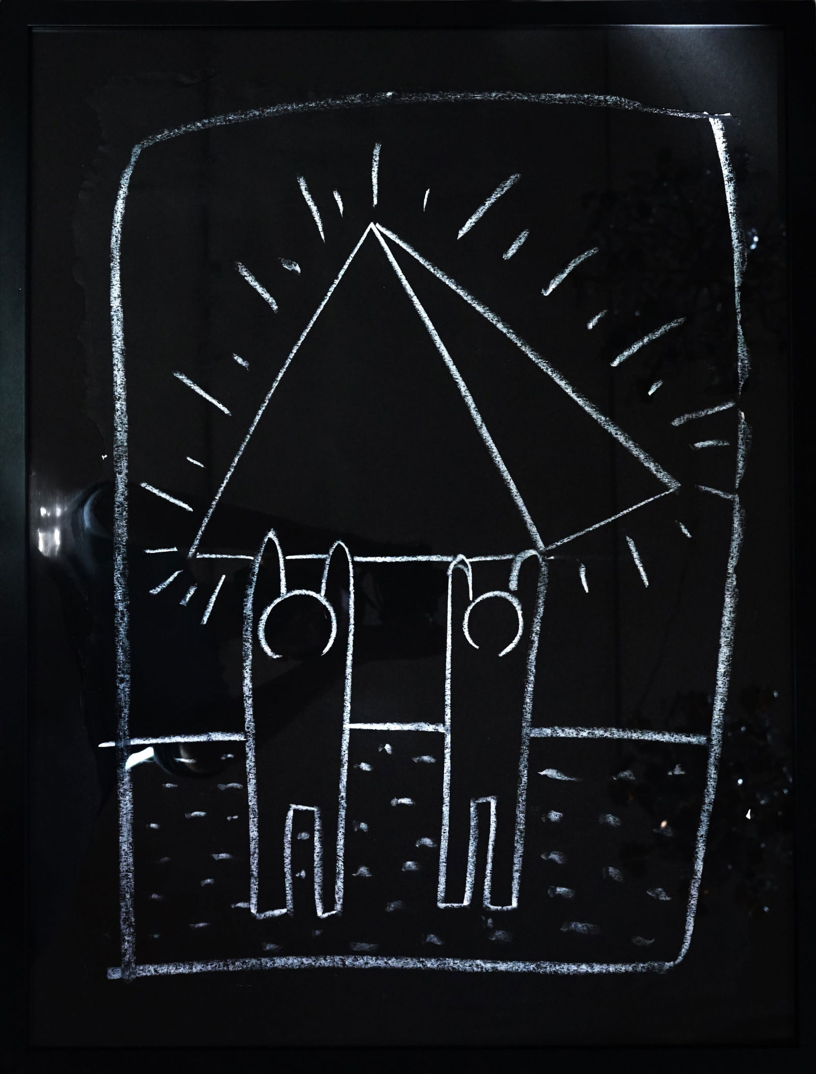 Keith Haring "Untitled "(Subway Drawing) Chalk on Black Paper (1 of 8)