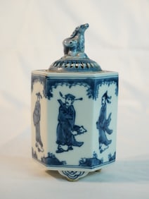 Chinese Blue and White Porcelain Incense Burner