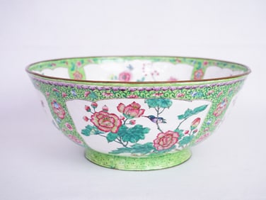 Chinese Enamele on Copper Bowl,19th Century