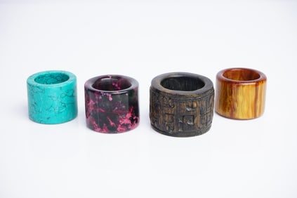 Group of 4 Chinese Archer's Rings