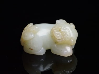 Small Chinese Jade Carving of A Mythical Beast