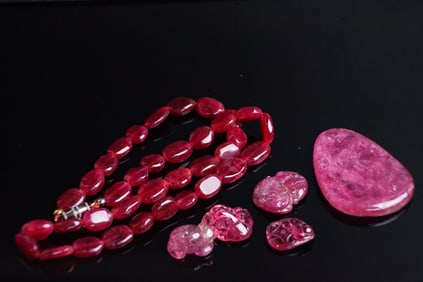 Group of Chinese Tourmaline Pendant
