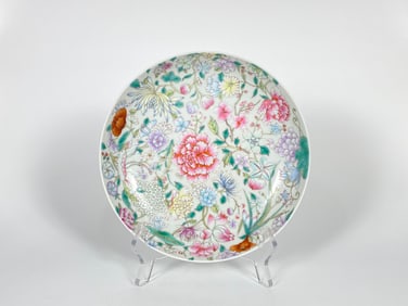 Fine Chinese Export Millefiori Porcelain Plate