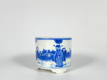 Chinese Blue and White Porcelain Brush Pot
