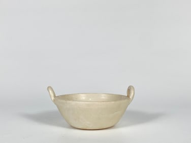 Chinese White Glaze Handles Bowl