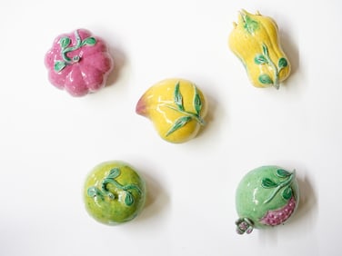 Lot 5 Chinese Porcelain Fruits, Republic Period