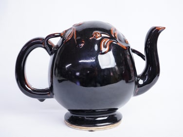 Black Iron-Rust Glazed Ceramic Wine Ewer