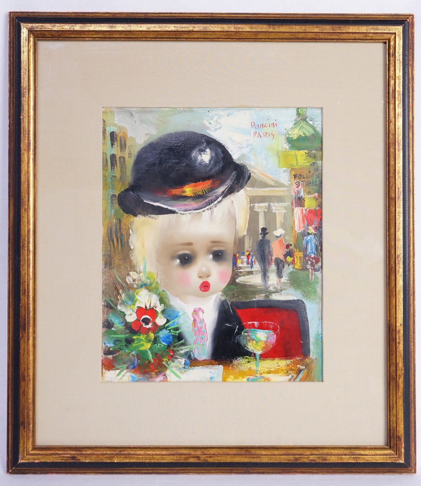 Santini Poncini Oil and Acrylic on Canvas: Approximate size: 17.5x15.5 in Shipping: We offer in-house shipping services for most small items. This means that we will take care of packing and shipping the items directly to you. For larger or sp
