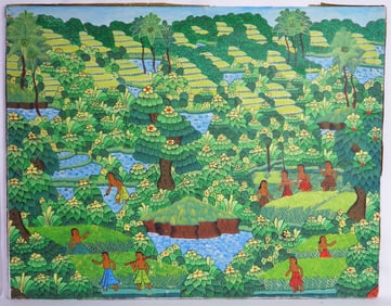Landscape of Bali,Oil on Canvas
