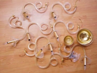 Vintage Crystal Eight-Arm Chandelier Accessories