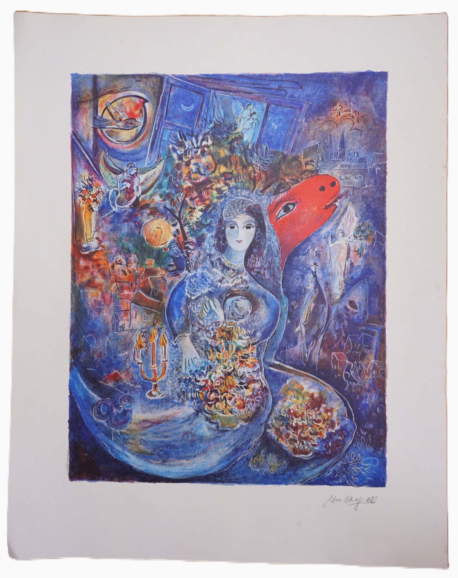 Marc Chagall Print,Bella: Approximate size: 30x24 in Shipping: We offer in-house shipping services for most small items. This means that we will take care of packing and shipping the items directly to you. For larger or specia