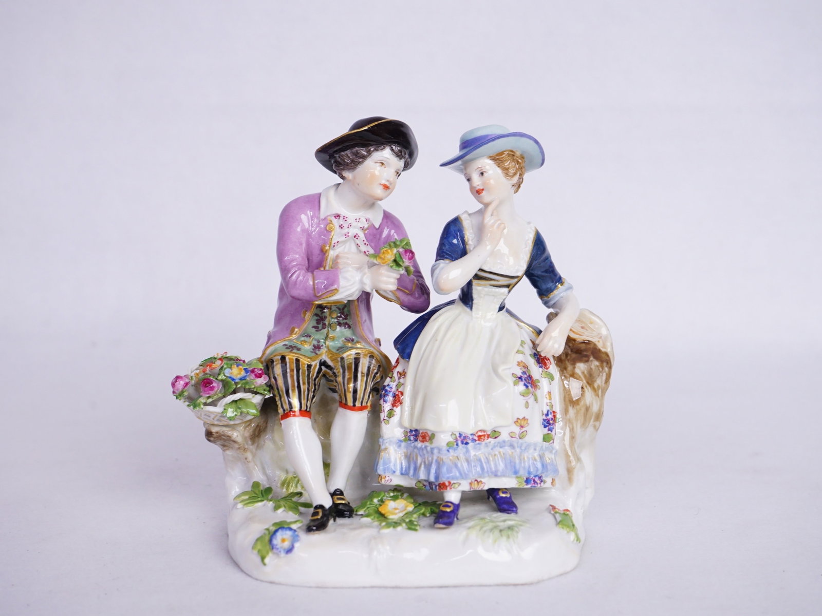 German Meissen Figurine Y34,Courting Couple on Bench: Approximate size:5.5x5.5x3.5 in Shipping: We offer in-house shipping services for most small items. This means that we will take care of packing and shipping the items directly to you. For larger or s