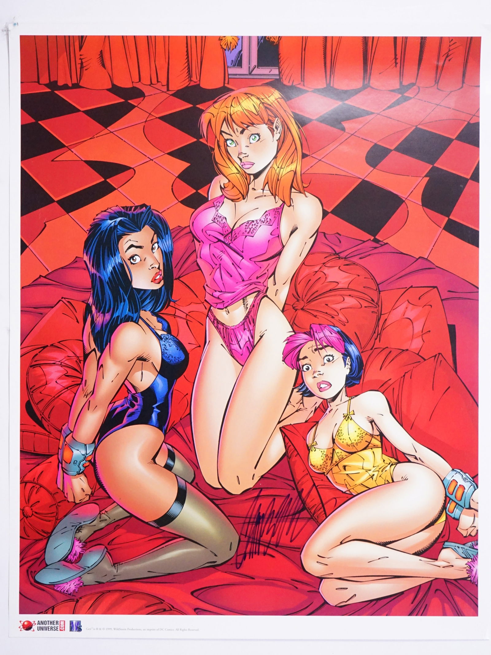 J. Scott Campbell Signed Gen 13 Another Universe Lingerie Lithograph