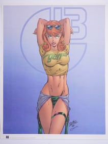 J. Scott Campbell Gen 13 Lithograph, 1998 Copyright Print