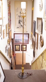 Art Deco Brass Floor Lamp