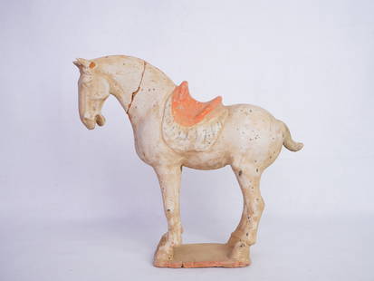 A Chinese Pottery Figure of A Horse,Probably Tang Dynasty: Approximate size: H:12 in Shipping: We offer in-house shipping services for most small items. This means that we will take care of packing and shipping the items directly to you. For larger or special