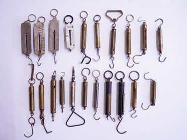 Group of 21 Chatillon New York Hanging Scales,19th-20th Century