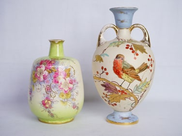 Lot of 2 Vintage Porcelain Vases