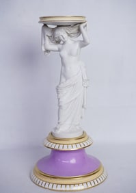 Early 19th Century Neoclassical Royal Copenhagen Porcelain Figural Tazza