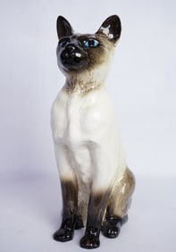 Vintage England Beswick Large Fireside Model of Siamese Cat 2139