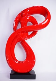 Modern Art Lady Roll Resin Sculpture