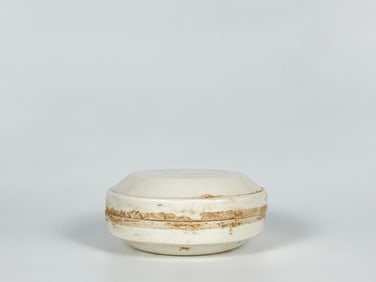 A White-Glazed Circular Box and Cover
