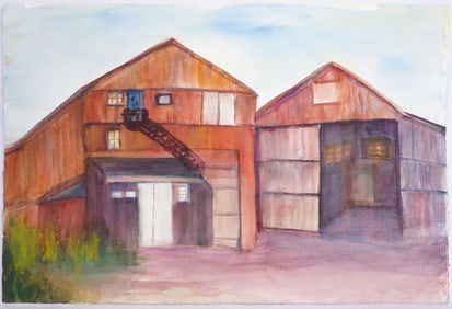 Vintage Watercolor, House