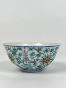 Chinese Doucai 'Lotus' Porcelain Bowl