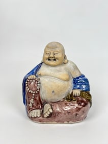 Chinese Sancai Glazed Porcelain Figure of A Buddha