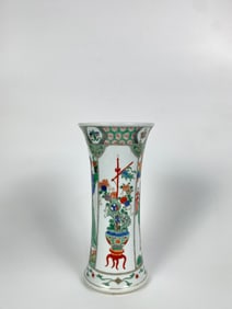 Chinese Famille Verte 'Lady' Vase