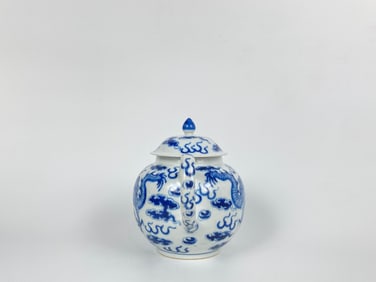 Chinese Blue And White 'Dragon' Teapot