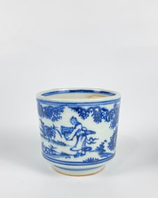 Chinese Blue And White 'Figural' Censer
