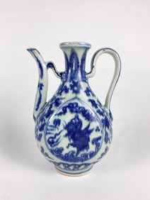 Chinese Blue And White Ewer