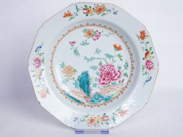 Chinese Export Famille Rose 'Flower' Plate,18th Century