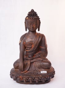 Chinese Terracotta Seated Shakyamuni Buddha