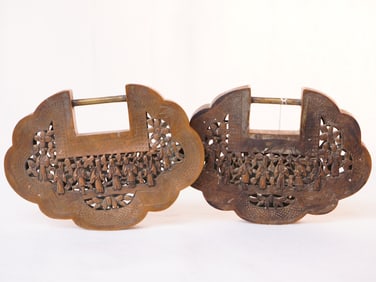Lot of 2 Chinese Bronze Locks,Republic Period