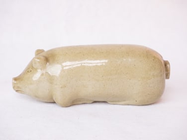 A Glazed Porcelain Pig