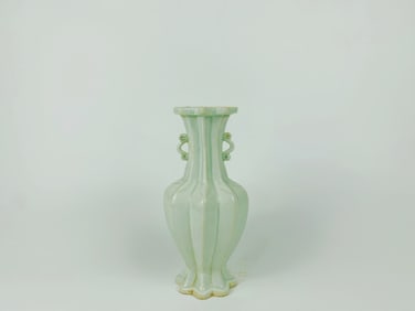 Chinese Yingqing Faceted Vase
